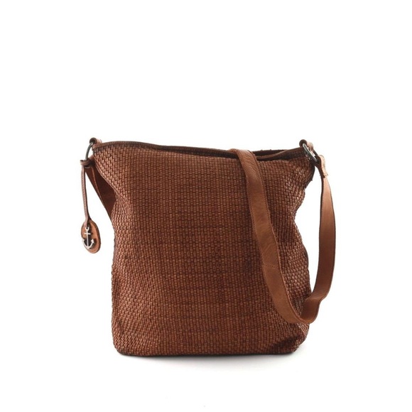 Elegant Brown Textured Shoulder Bag - Picture 6 of 16